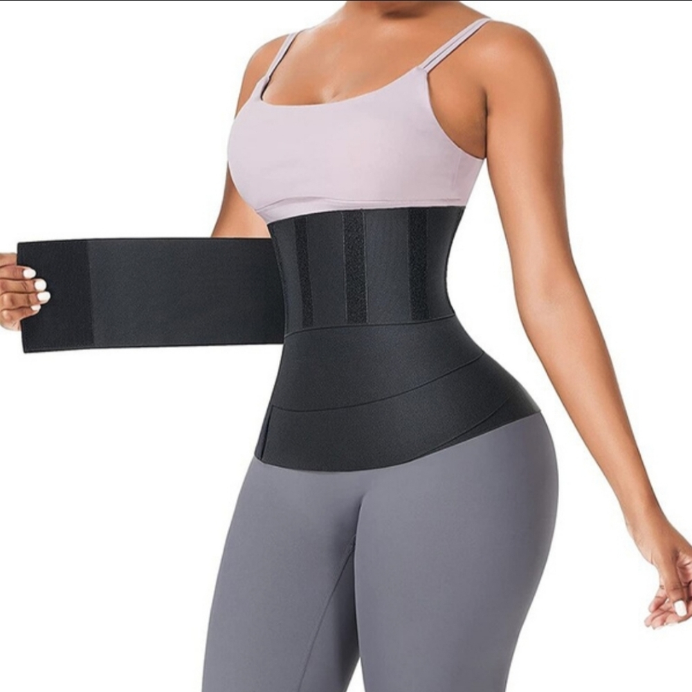 Free Size Waist Trainer Shaper Belt Slimming Tummy Wrap Belt Resistance Bands US